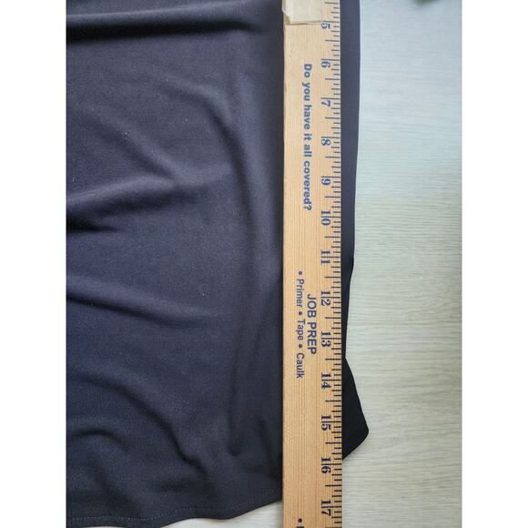 TOP/BLOUSE-ANNE KLEIN-Black-Gold Button Front Neckline-3/4 Sleeves-Size XL - Picture 13 of 14